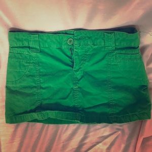 Green corduroy mini skirt size 1